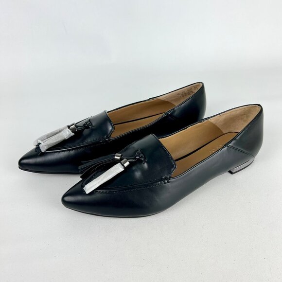 Franco Sarto Womens Rachelle Black Tassel Flat Loafer Pointed Toe size 7.5M - Picture 4 of 16